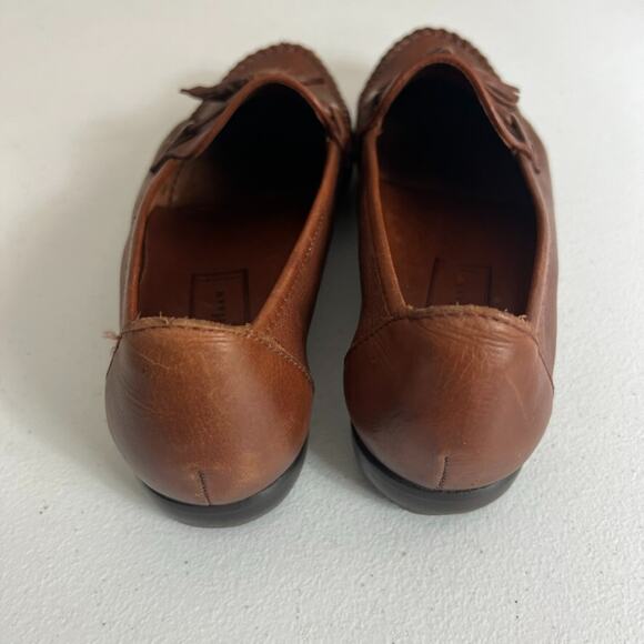 COLE HAAN Loafer Shoes Women's 9.5 B Brown Ferrah Leather Tassel Moc Toe Casual - Picture 5 of 13